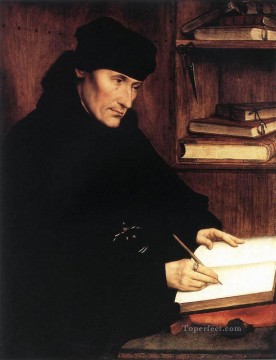 company of captain reinier reael known as themeagre company Painting - Portrait of Erasmus of Rotterdam Quentin Matsys